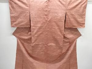 横段織り出し手織り紬着物